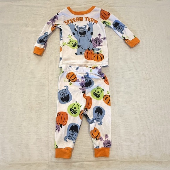 Disney Baby Pajamas 12M  Scream Team Monsters Inc Halloween - Picture 1 of 9